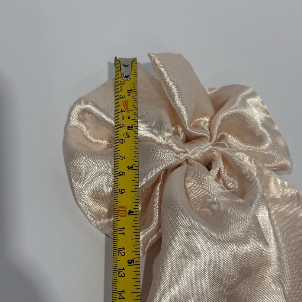Oversized Satin Bow Bridal Bow Wedding Hair Bow Long Tail Bow Women’s Hair Bow - Picture 11 of 15